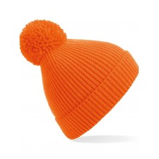 ENGINEERED KNIT RIBBED POM POM BEANIE B382