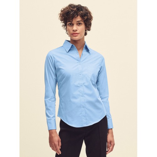 LADIES POPLIN SHIRT LONG SLEEVE FR650120