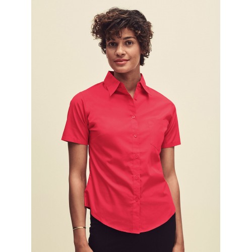 LADIES POPLIN SHIRT SHORT SLEEVE FR650140