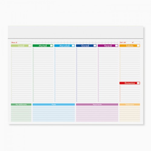 PLANNING E RUBRICHE - MINI PLANNING MULTICOLOR PA806