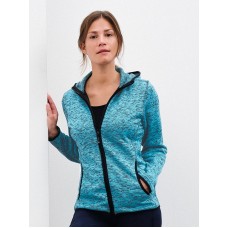 LADIES' KNITTED FLEECE HOODY JN588