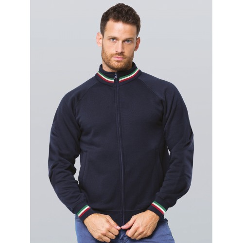 FELPA UNISEX ZIP INTERA PREMIUM ITALIA SWRAFUZIPITA