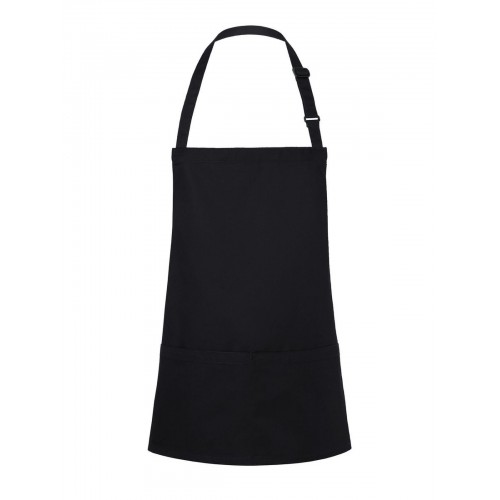 SHORT BIB APRON BASIC WITH BUCKLE AND POCKET      0) KBLS6