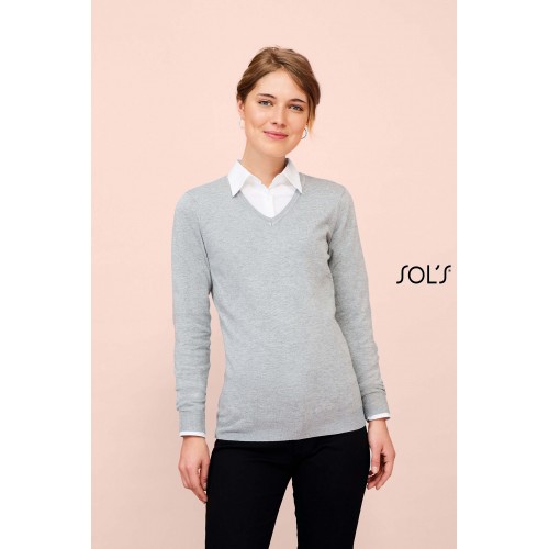 PULLOVER DONNA SCOLLO A «V» GLORY WOMEN 01711